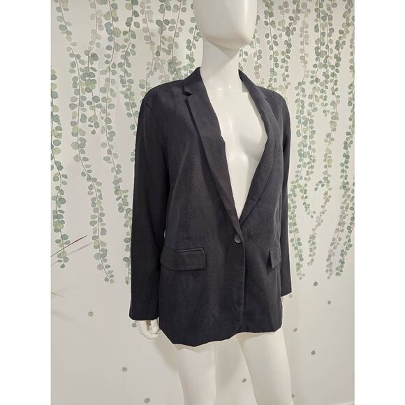 Everlane Oversized Blazer Black Lyocell Size 0 Women’s – Relaxed Minimalist Jack - Picture 4 of 11
